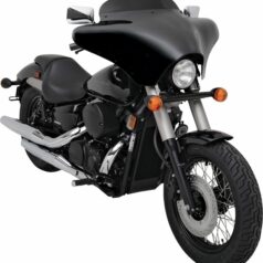 WINDSHIELD STANDARD BATWING-FAIRING 5" BLACK
