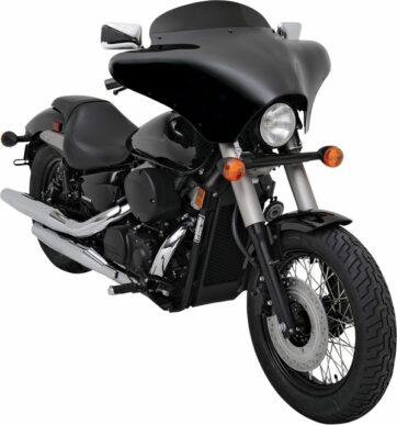 WINDSHIELD STANDARD BATWING-FAIRING 5" BLACK