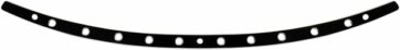 WINDSHIELD TRIM OEM-FAIRING HOLES BLACK