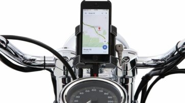 SMARTPHONE/GPS HOLDER PREMIUM WITH BAR MOUNT 1,25" BLACK