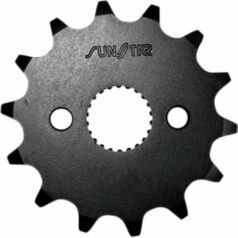 107 FRONT REPLACEMENT SPROCKET 15 TEETH 420 PITCH BLACK STEEL