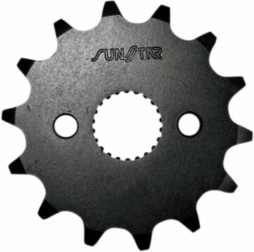 107 FRONT REPLACEMENT SPROCKET 15 TEETH 420 PITCH BLACK STEEL
