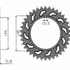 1-3541 REAR REPLACEMENT SPROCKET 46 TEETH 520 PITCH NATURAL STEEL