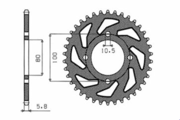 1-3314 REAR REPLACEMENT SPROCKET 41 TEETH 520 PITCH NATURAL STEEL