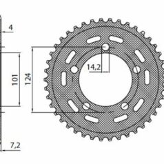 1-4442 REAR REPLACEMENT SPROCKET 41 TEETH 525 PITCH NATURAL STEEL