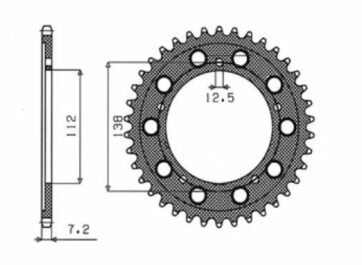 1-4483 REAR REPLACEMENT SPROCKET 47 TEETH 525 PITCH NATURAL STEEL