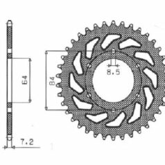 1-2132 REAR REPLACEMENT SPROCKET 53 TEETH 428 PITCH NATURAL STEEL