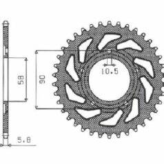 1-3085 REAR REPLACEMENT SPROCKET 36 TEETH 520 PITCH NATURAL STEEL