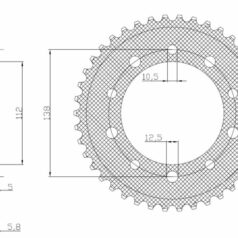 5-3485 REAR LIGHTWEIGHT SPROCKET 41 TEETH 520 PITCH NATURAL ALUMINIUM
