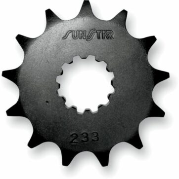 233 FRONT REPLACEMENT SPROCKET 14 TEETH 428 PITCH BLACK STEEL