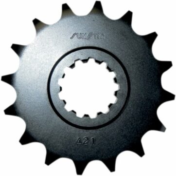 421 FRONT REPLACEMENT SPROCKET 16 TEETH 525 PITCH BLACK STEEL