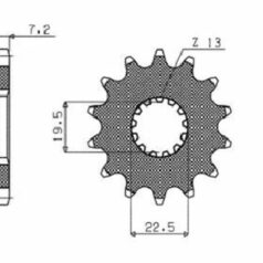 403 FRONT REPLACEMENT SPROCKET 14 TEETH 525 PITCH BLACK STEEL