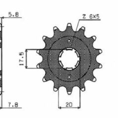 391 FRONT REPLACEMENT SPROCKET 14 TEETH 520 PITCH BLACK STEEL