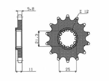383 FRONT REPLACEMENT SPROCKET 16 TEETH 520 PITCH BLACK STEEL