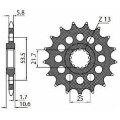 3A7 FRONT REPLACEMENT SPROCKET 18 TEETH 520 PITCH BLACK STEEL