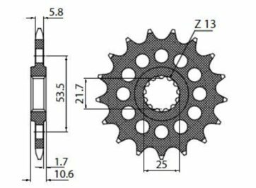 3A7 FRONT REPLACEMENT SPROCKET 18 TEETH 520 PITCH BLACK STEEL