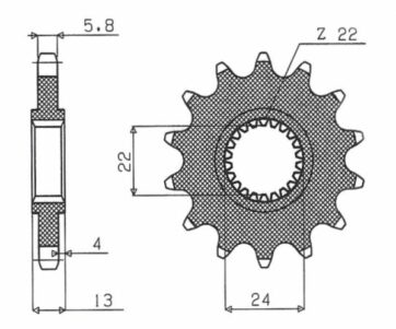 377 FRONT REPLACEMENT SPROCKET 16 TEETH 520 PITCH BLACK STEEL