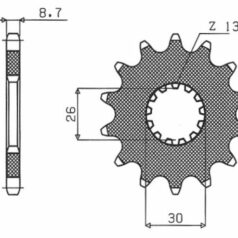 524 FRONT REPLACEMENT SPROCKET 18 TEETH 530 PITCH BLACK STEEL