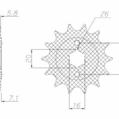 3D1 FRONT REPLACEMENT SPROCKET 13 TEETH 520 PITCH BLACK STEEL