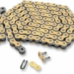 520/135 DR 160 CLIP LINK 520 NON-SEAL DRAG RACING DRIVE CHAIN / GOLD|BLACK / STEEL