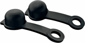 BLEED NIPPLE CAP BLACK 2PKG