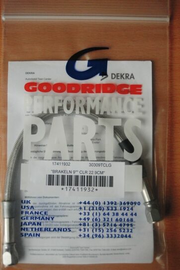 BRAKELINE UNIVERSAL STAINLESS-STEEL CHROME TÜV 9"/ 229mm