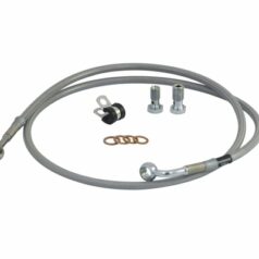 BRAKELINE KIT STAINLESS-STEEL CLEAR-COATED FRONT H-D FXD 91-02