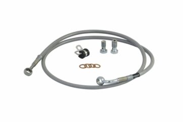 BRAKELINE KIT STAINLESS-STEEL CLEAR-COATED FRONT H-D FXD 91-02