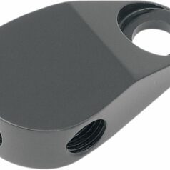 BRAKE TEE/ BRAKE SWITCH BODY WITH MOUNT FRONT BLACK 3x FEMALE 3/8x24 JIC/UNF