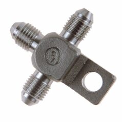 BRAKELINE TEE FITTING WITH MOUNT FOR AN-03 HOSE STAINLESS-STEEL MALE 3x 3/8x24 JIC/UNF