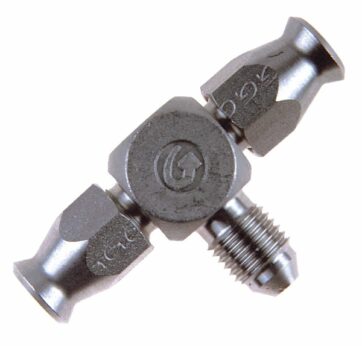 TEE FITTING REUSABLE FOR AN-03 HOSE STAINLESS-STEEL 1x MALE 3/8x24 JIC/UNF 2x AN-3 HOSE-CONNECTOR