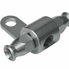 BRAKE TEE/ SWITCH BODY WITH MOUNT STAINLESS-STEEL 2x MALE 3/8x24 JIC/UNF 1x FEMALE 1/8 NPT
