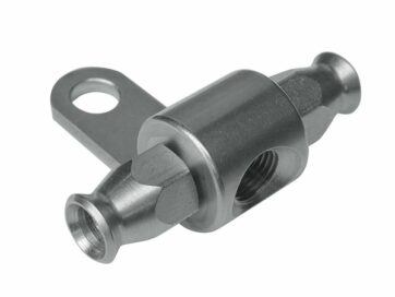 BRAKE TEE/ SWITCH BODY WITH MOUNT STAINLESS-STEEL 2x MALE 3/8x24 JIC/UNF 1x FEMALE 1/8 NPT