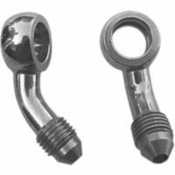 BANJO FITTING ALUMINIUM 45° -03 HOLE-Ø 10mm MALE 3/8x24 JIC/UNF BLACK