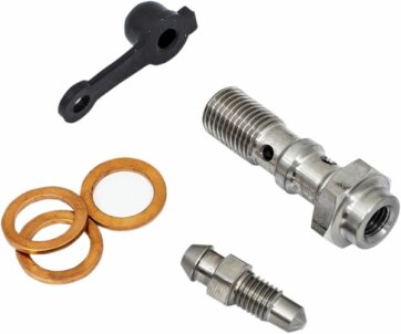 BANJO BOLT SINGLE WITH BLEED NIPPLE STAINLESS-STEEL M10x1,00