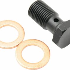 SINGLE BANJO BOLT ZINK PLATED CARBON STEEL BLACK 7/16x24 JIC/UNF