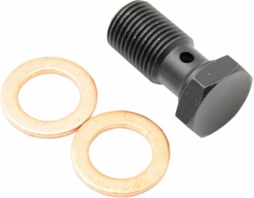 SINGLE BANJO BOLT ZINK PLATED CARBON STEEL BLACK 7/16x24 JIC/UNF