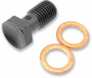 BANJO BOLT SINGLE ALUMINIUM BLACK LENGHT 20,1mm M10x1,25