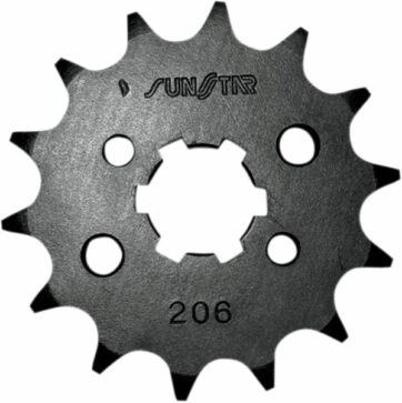 206 FRONT REPLACEMENT SPROCKET 13 TEETH 428 PITCH BLACK STEEL