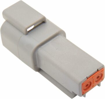 RECEPTACLE DEUTSCH DT-SERIES 2-PIN GREY