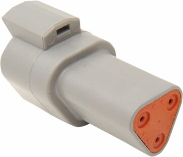 RECEPTACLE DEUTSCH DT-SERIES 3-PIN GREY