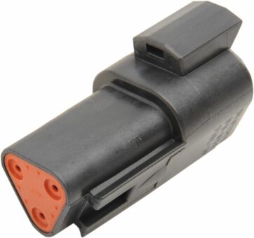 RECEPTACLE DEUTSCH DT-SERIES 3-PIN BLACK