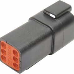 RECEPTACLE DEUTSCH DT-SERIES 6-PIN BLACK