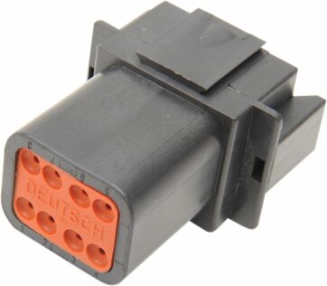 RECEPTACLE DEUTSCH DT-SERIES 8-PIN BLACK