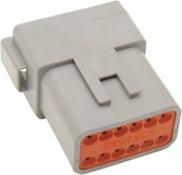 RECEPTACLE DEUTSCH DT-SERIES 12-PIN GREY