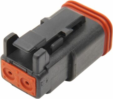 PLUG DEUTSCH DT-SERIES 2-SOCKET BLACK