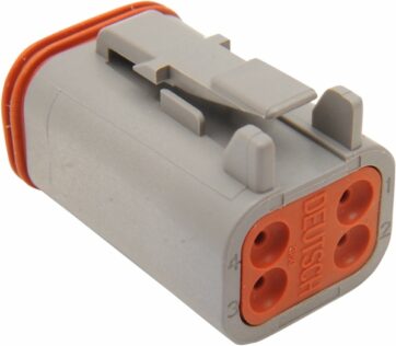 PLUG DEUTSCH DT-SERIES 4-SOCKET GREY