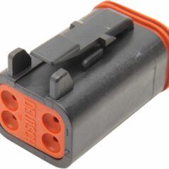 PLUG DEUTSCH DT-SERIES 4-SOCKET BLACK