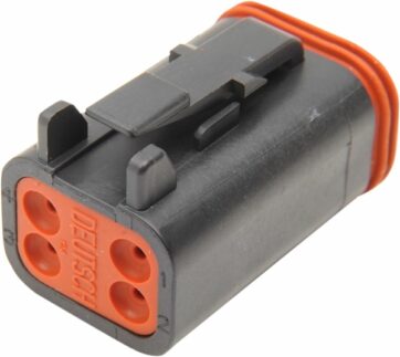 PLUG DEUTSCH DT-SERIES 4-SOCKET BLACK