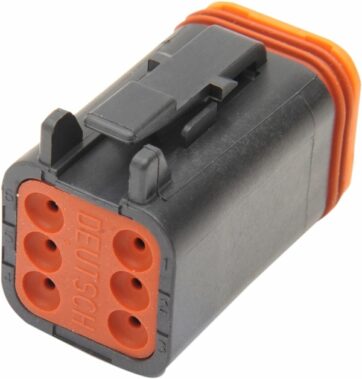 PLUG DEUTSCH DT-SERIES 6-SOCKET BLACK